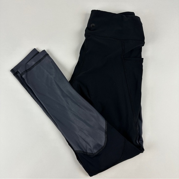 90 Degree By Reflex Leggings Womens Small Black Gray Mesh - Picture 1 of 10